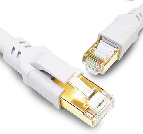 Vista 14 de Yauhody Cable Ethernet CAT 8 de 1.5 pies, alta velocidad, 40 Gbps, 2000 MHz, 26 AWG, cable LAN de red de Internet con conector RJ45 chapado en oro