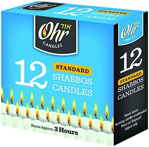 Vista 3 de Ner Mitzvah Velas Shabbos - 3 horas de tiempo de combustión - Paquete de 12