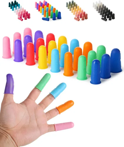 Vista 14 de Mr. Pen - Protectores de dedos para pistola de pegamento caliente, 24 piezas, tonos negros y blancos, protectores de dedos de silicona, puntas
