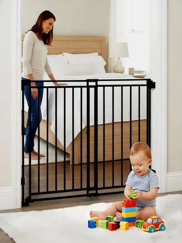 Vista 8 de Puerta de bebé para escaleras y puertas, se adapta a aberturas de 26 a 43 pulgadas de ancho (debe taladrar para instalar), extra alta de 29 pulgadas