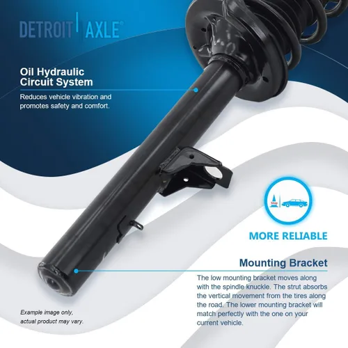 Vista 5 de Detroit Axle - 4 puntales para Chrysler Concorde Intrepid LHS Dodge Intrepid Ready Struts 1998-2004 con montaje de resorte helicoidal 300M delantero