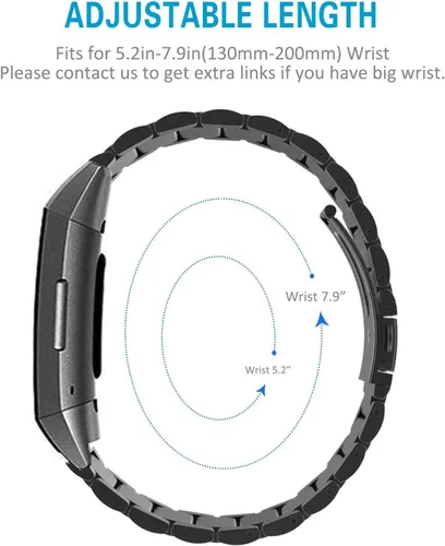 Vista 4 de Compatible con Fitbit Charge 3 Fitbit Charge 4 Fitbit Charge 3 SE bandas para hombres y mujeres, impermeable, cómoda, correa de repuesto de metal