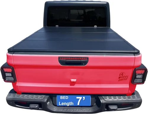 Vista 16 de Cubierta rígida de tres pliegues para caja de camión de 5 pies 7 pulgadas para Nissan Titan 2004-2015 cubierta de plataforma corta FRP Tonneau