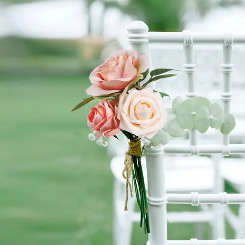 Vista 5 de Horse Juego de flores artificiales, flores combinadas para bricolaje, ramos de boda, centros de mesa, arreglos de fiesta, baby shower, decoración