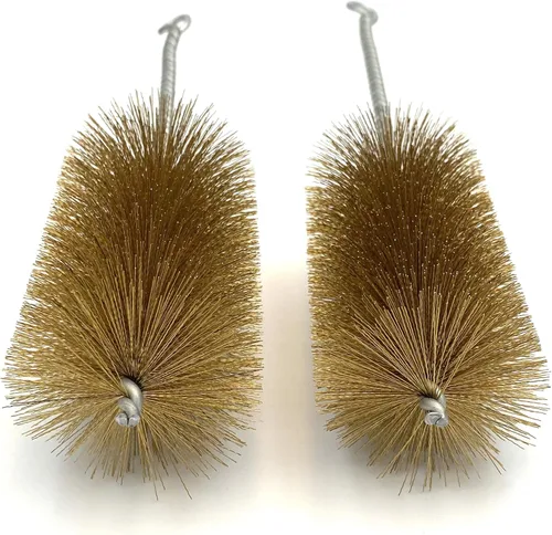 Vista 4 de Juego de cepillos de limpieza de tuberías con cerdas de latón, paquete variado de 9 piezas para autopartes, botellas, tubos, etc.