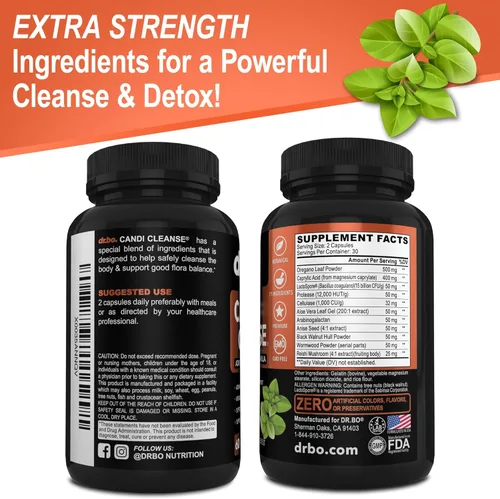 Vista 9 de Candi Cleanse Suplemento de apoyo píldoras – Suplementos anticrecimiento excesivo para mujeres y hombres – Limpiador de complejo probiótico