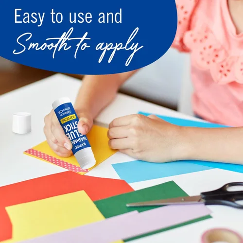 Vista 6 de Barras de pegamento a granel para aulas, barras de pegamento blanco para niños, 12 unidades, 0.32 onzas, lavables para todo propósito, para niños