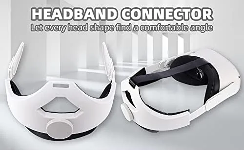 Vista 4 de OOAVR VR Head Strap and VR Face Pad for MetaOculus Quest 2Comfortably and Adjustable Elite Headstrap for Different HeadformStable and Better Balance