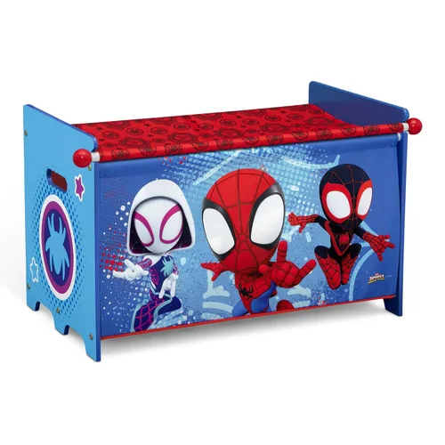 Vista 8 de Delta Children – Caja de juguetes Bluey con tapa de tela retráctil