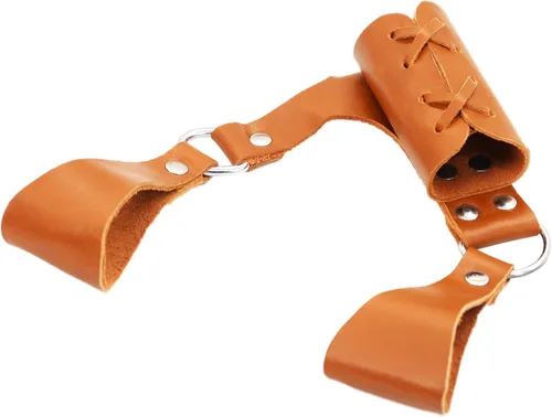 Vista 5 de Cinturón medieval con vaina para espada aventurero con soporte de cuero para espada universal, espada larga, cutlass