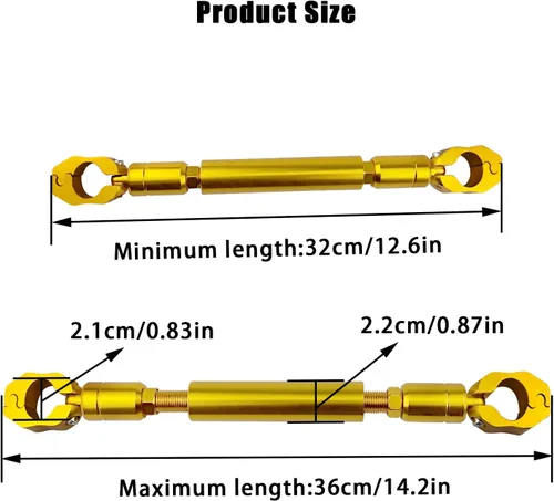 Vista 3 de Barra de equilibrio de motocicleta, soporte universal de mango de motocicleta de 0.866 in, aleación de aluminio, barra de manillar de motocicleta