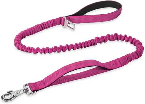 Vista 12 de BUMBIN Correa para perro de 6 pies grandes, correa elástica para perro con 2 asas, correas resistentes para perros medianos y pequeños, sin tirones