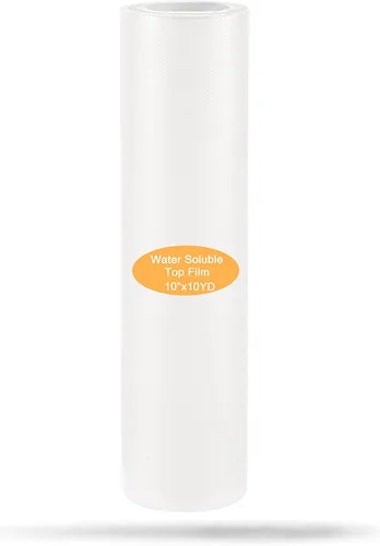 New Brothread Peso Ligero Transparente Lavable - Película de Acabado de Bordado Soluble en Agua - Rollo de 10"x10 Yardas - Corta en Varios Tamaños