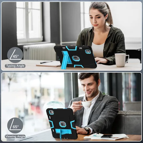 Vista 5 de TSQQST Funda para iPad Pro de 11 pulgadas Funda M4 5ª generación 2024, iPad Pro 11 Funda con soporte para lápiz + soporte, funda protectora