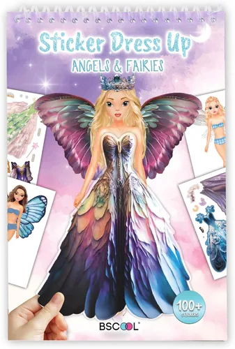 Vista 10 de BSCOOL Sticker Dress up K-Pop - Libro de actividades con calcomanías para niños. Aprende diseño de moda para niñas con pegatinas y guías para niños