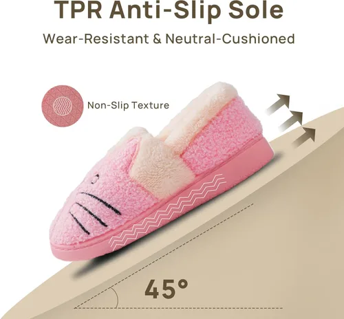 Vista 2 de pantuflas de gato para toda la familia, pies calientes