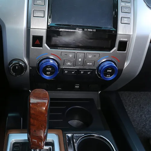 Vista 4 de Cubierta de botón de salida de aire acondicionado y volumen de ventilación de automóvil, 4 piezas para Toyota Tundra 2014 2015 2016 2017 2018 2019