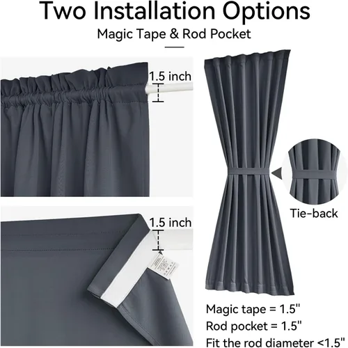 Vista 82 de Vatge - Cortinas laterales para ventana de puerta, cortinas para luz lateral de puerta frontal, 1 panel, 12 (ancho) x 72 (largo) pulgadas, aguamarina