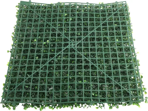 Vista 7 de Juego de 12 alfombrillas artificiales de 20.0 x 20.0 in, con bridas de cables artificiales para plantas, panel de privacidad para decoración al aire