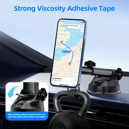 Vista 5 de volport Sticky Adhesive Replacement for Dashboard Suction Cup Mount, 80mm (3.15") 4pcs 3M VHB Circle Double-Sided Extra Strong Adhesive Sticker