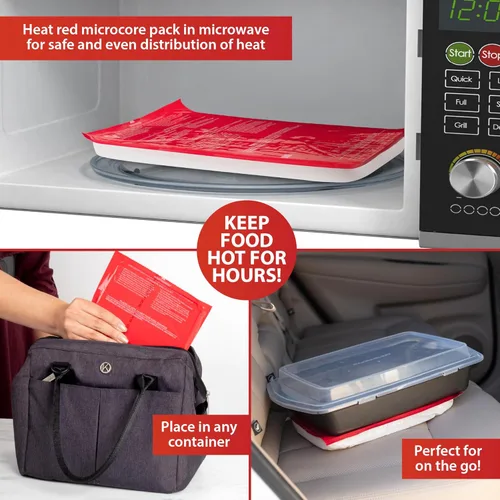 Vista 2 de Bolsa de calor Vesture Hot to Go - Mantén la comida caliente - Reemplazo de paquete microcore para porta-comida