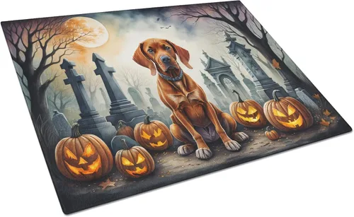 Vista 63 de Caroline's Treasures DAC2001LCB Affenpinscher - Tabla de cortar de vidrio de Halloween espeluznante, grande, decorativa, de vidrio templado, tabla