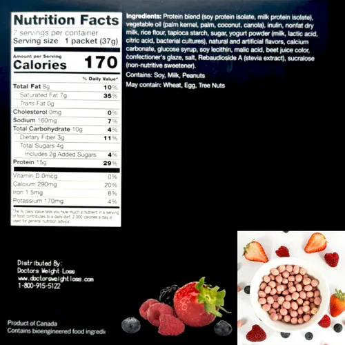 Vista 2 de ProtiWise Snacks de soja altos en proteínas Recubierto de bayas 0.55 onzas de proteína, bajo en azúcar, refrigerio bajo en carbohidratos
