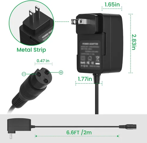 Vista 4 de auspow Cargador de scooter eléctrico de 24 V 1.5a para Razor e100 E200, E300, E500, PR200, MX350, Dirt Bike, Pocket Mod, Sports Mod, y Dirt Quad