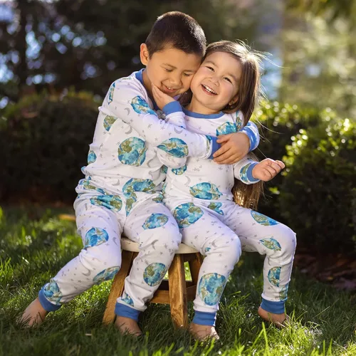 Vista 3 de Burts Bees - Conjunto de pijama para bebé camiseta y pantalón de 2 piezas 100 algodón orgánico