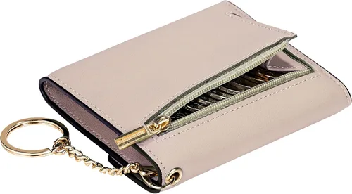 Vista 4 de Brosin - Cartera pequeña de cuero para mujer, con bloqueo RFID, soporte para tarjetas de crédito, monedero en miniatura de bolsillo