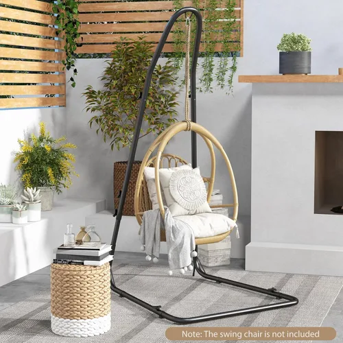 Vista 2 de Giantex - Soporte para silla de hamaca ajustable de acero macizo para sillas y columpios, altura ajustable de 78.0 in a 8.5 in