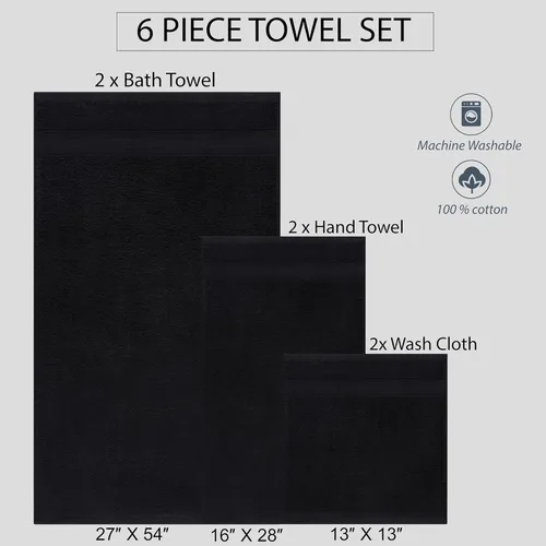 Vista 3 de All Design - Toallas de baño de 100% algodón, colección Cappadocia, secado rápido, suaves, muy absorbentes; para baño, invitados, piscina, gimnasio