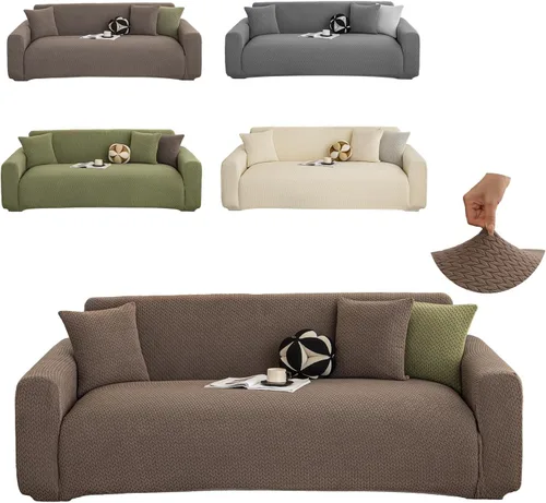 Vista 9 de Fundas Elásticas para Sofá, Fundas para Sofá de 3 Cojines Apto para Mascotas, Lavable, Protector de Muebles para Sofá con Parte Inferior Elástica