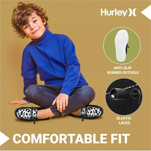 Vista 2 de Hurley Melky - Zapatos de lona para niños y niñas, mocasines con cordones