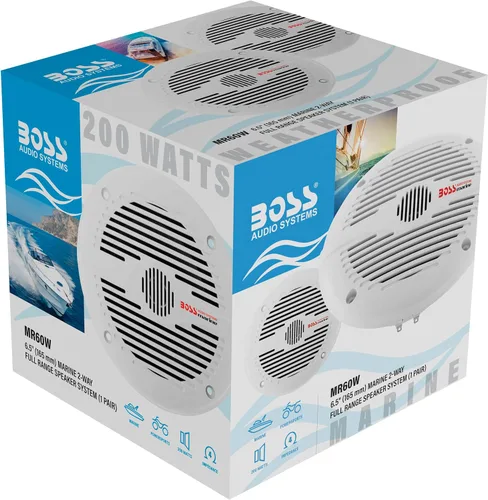 Vista 6 de BOSS Audio System gama completa – Altavoces marinos resistentes a la intemperie de 2 vías, se venden en pares