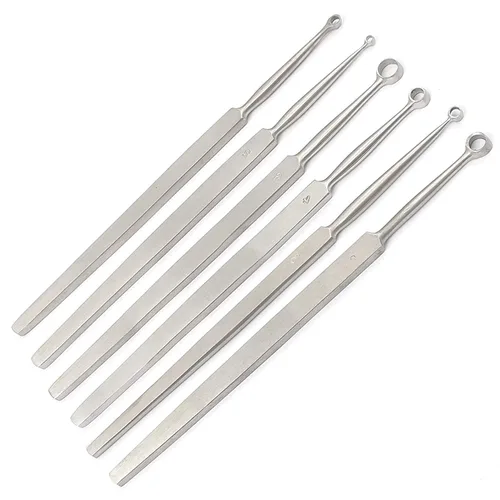 Fox Dermal CURETTES Dermatología 1MM-6MM ENT 6 PCS Instrumentos de Acero Inoxidable por G.S Online Store