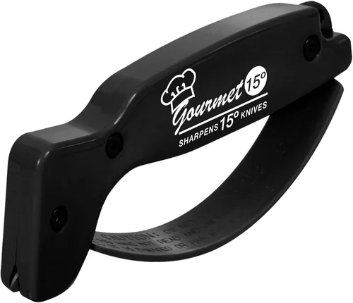 AccuSharp Serie Gourmet - Afilador de cuchillos de 15 grados para cuchillos gourmet, cuchillas reversibles de carburo de tungsteno afilado con