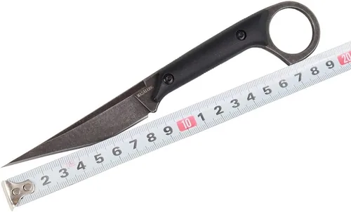 Vista 7 de MASALONG kni214 EDC - Cuchillo táctico para supervivencia al aire libre, senderismo, camping, cuchillo recto delgado (negro)