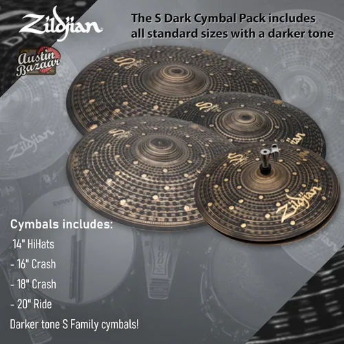 Vista 66 de Zildjian LV468 L80 Juego de platillos de bajo volumen con bolsa para platillo, baquetas y paño de pulido Austin Bazaar