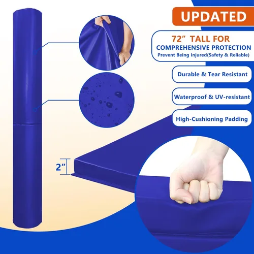 Vista 12 de Almohadilla de seguridad resistente para postes redondos de 3 a 5 pulgadas, impermeable y duradera, garaje, sótano, almohadilla de seguridad