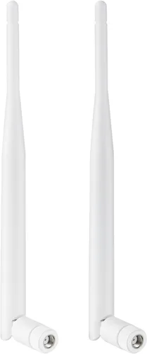 Vista 7 de Antena WiFi de doble banda 2.4GHz 5GHz 9dBi con conector macho PR-SMA para cámaras de seguridad Reolink, DVR, routers, negro (paquete de 2), Eifagur