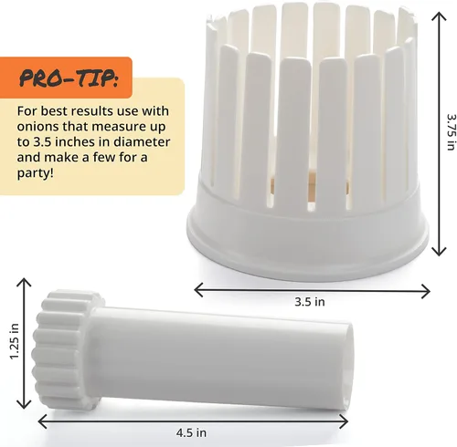 Vista 9 de Onion Blossom Maker con el cuenco original Better Breader: el juego todo en uno incluye rebanador de cebolla floreciente y estación de empanado sin