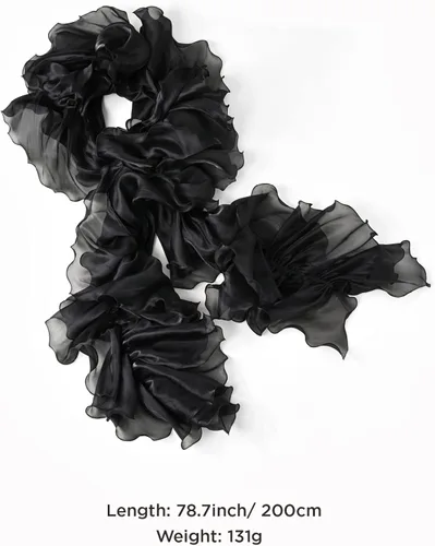 Vista 2 de BABEYOND Chandelle Boa Vinatge Boa - 7.05oz de 6.5 pies Gatsby Organza Boa de los años 20 Flapper Accesorios