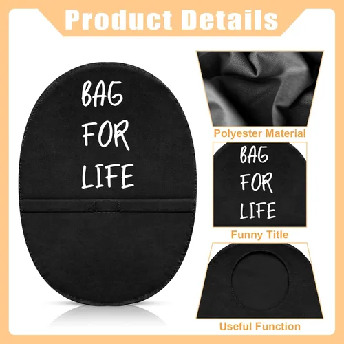 Vista 3 de 4 fundas para bolsas de ostomía negras elásticas para bolsas de colostomía, impermeables, para control de olores, bolsas de colostomía ligeras