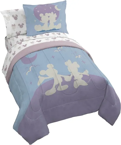 Vista 9 de Jay Franco Disney Lilo and Stitch - Juego de edredón tamaño Full, ropa de cama de 7 piezas, incluye juego de sábanas y fundas de almohada, ropa