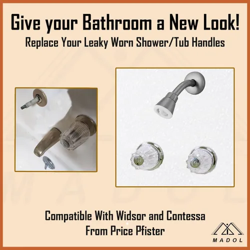Vista 6 de Kit de reconstrucción para bañera y ducha compatible con Price Pfister – Ver dimensionamiento para el ajuste correcto- Juego