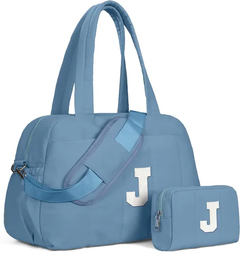 Vista 28 de Bolsa de lona Vogewood, bolsas personalizadas de fin de semana para mujer, bolsas de viaje con estuche de maquillaje, regalos de cumpleaños, Beige
