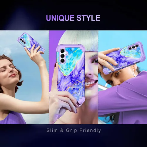 Vista 8 de Casetego Funda para Galaxy A16 5G, Tres Capas de Alta Resistencia Robusta a Prueba de Golpes, Protección Completa Rugosa de PC Duro + Parachoques