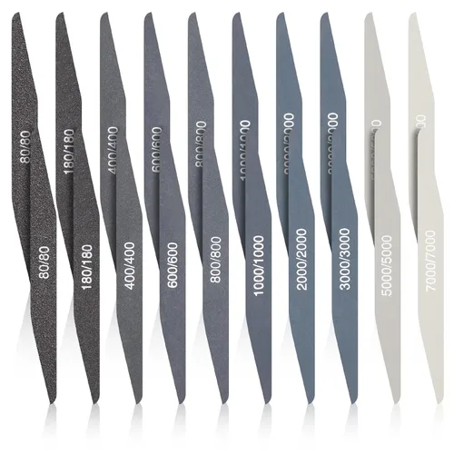 Vista 20 de Honoson 20 unidades de palos de lijado para modelos de plástico 3D, palos de pulido surtidos de metal y madera, accesorio para modelos