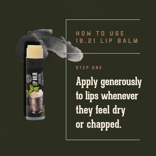 Vista 4 de 18.21 Man Made Lip Balm - Lip Protectant Hydrates & Moisturizes with Beeswax, Cocoa Butter & Vitamin E - For Chapped and Dry Lips